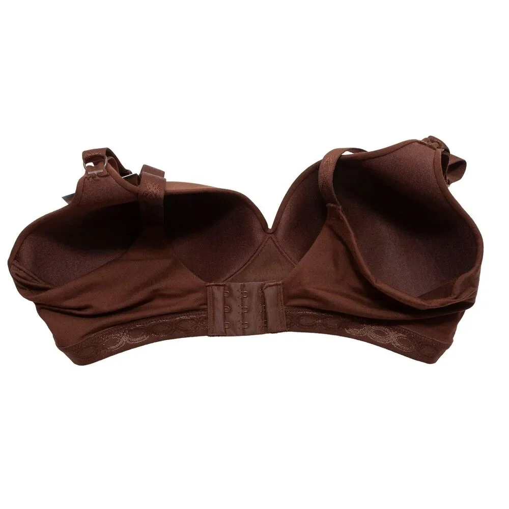 Warners Cloud 9 Wireless Lightly Lined T-Shirt Bra 36C Brown Front Adjust Straps